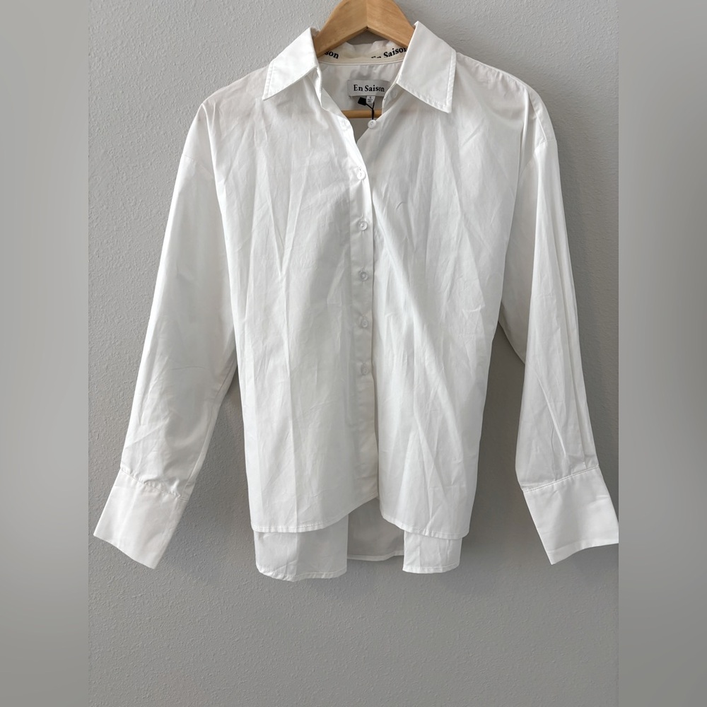 En Saison White Button-Up Shirt